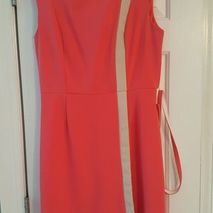Nude & Coral sleeveless dress